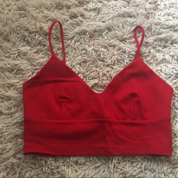 Red fancy crop top. - Picture 1 of 2